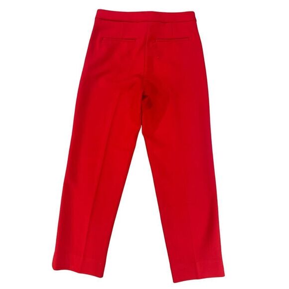 J. CREW Pants Women Sz 6 Bright Red High Rise Straight Leg Trouser Office Career - Picture 4 of 16
